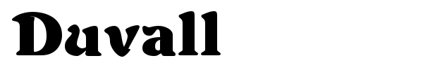 Duvall font preview